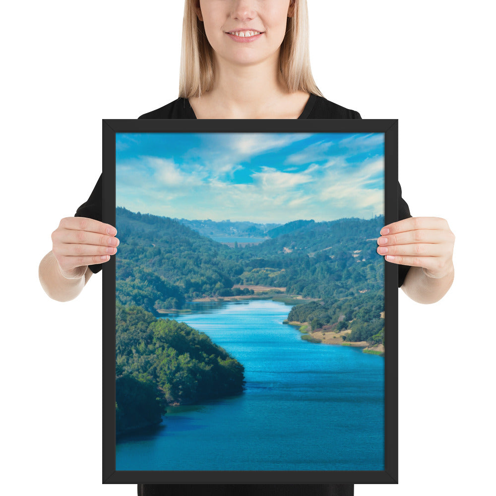 Crystal Springs Reservoir Framed poster